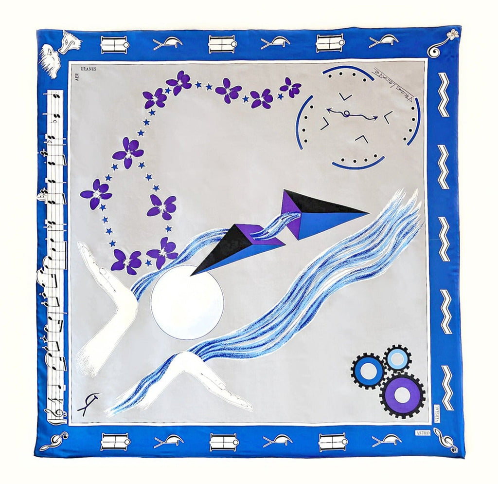 AQUARIUS SILK SCARF - JACQUES LECONTE