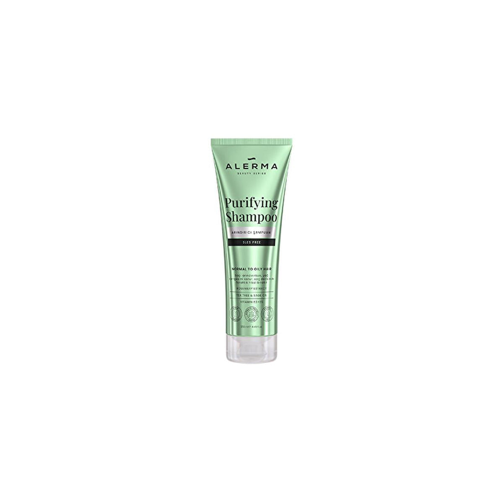 Alerma Sulfate-Free Shampoo for Oily & Thin Hair: Rosemary & Tea Tree Oil for Cleansing, Volume & Shine - Vegan & Paraben-Free