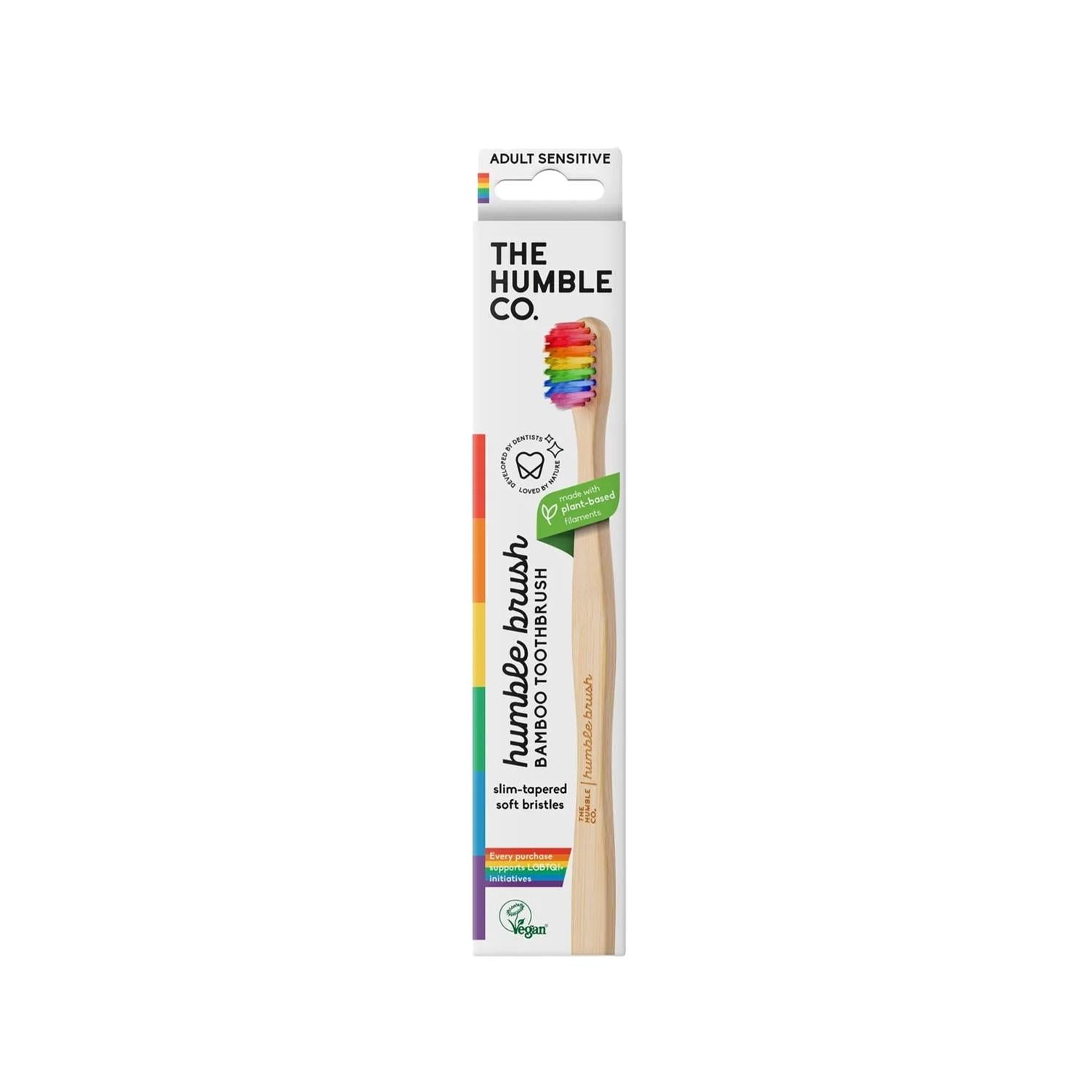 The Humble Co Manual Toothbrush for Adults - Soft Bristle, Gentle Cleaning, Colorful Design