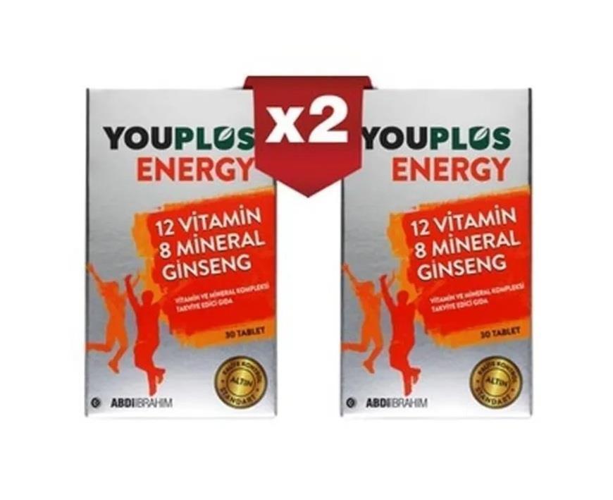 Youplus Energy: Vitamin & Mineral Complex - 60 Tablets - Daily Energy Boost, Overall Health & Wellness Support