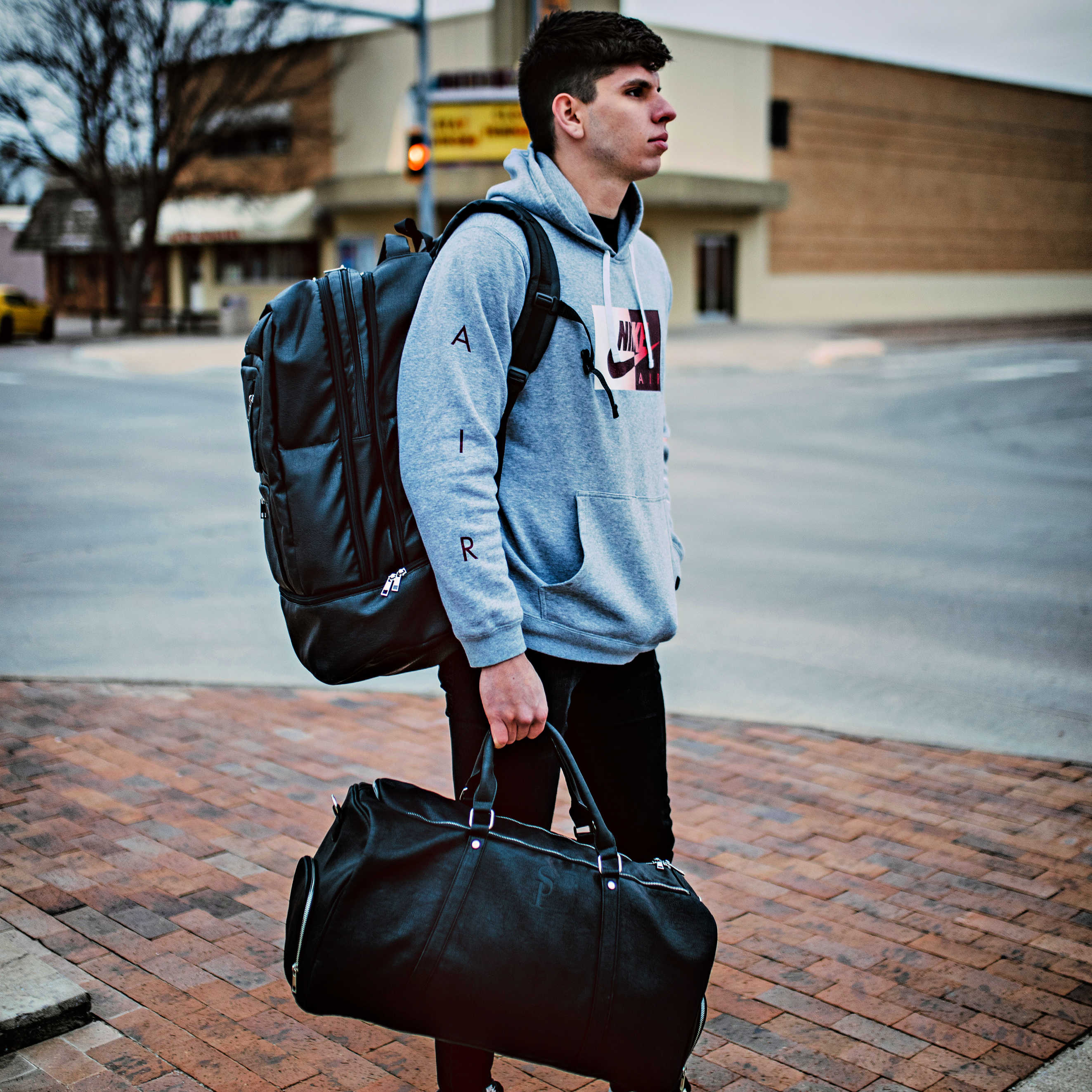 Black Leather Patented Carry On Backpack (Only 300 Made)