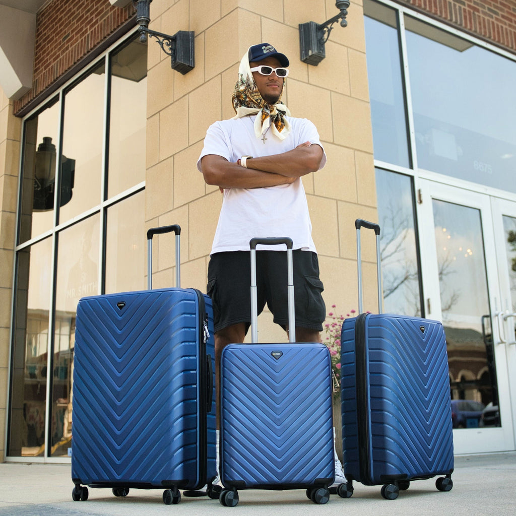 24-inch Blue Hardcase Roller Luggage