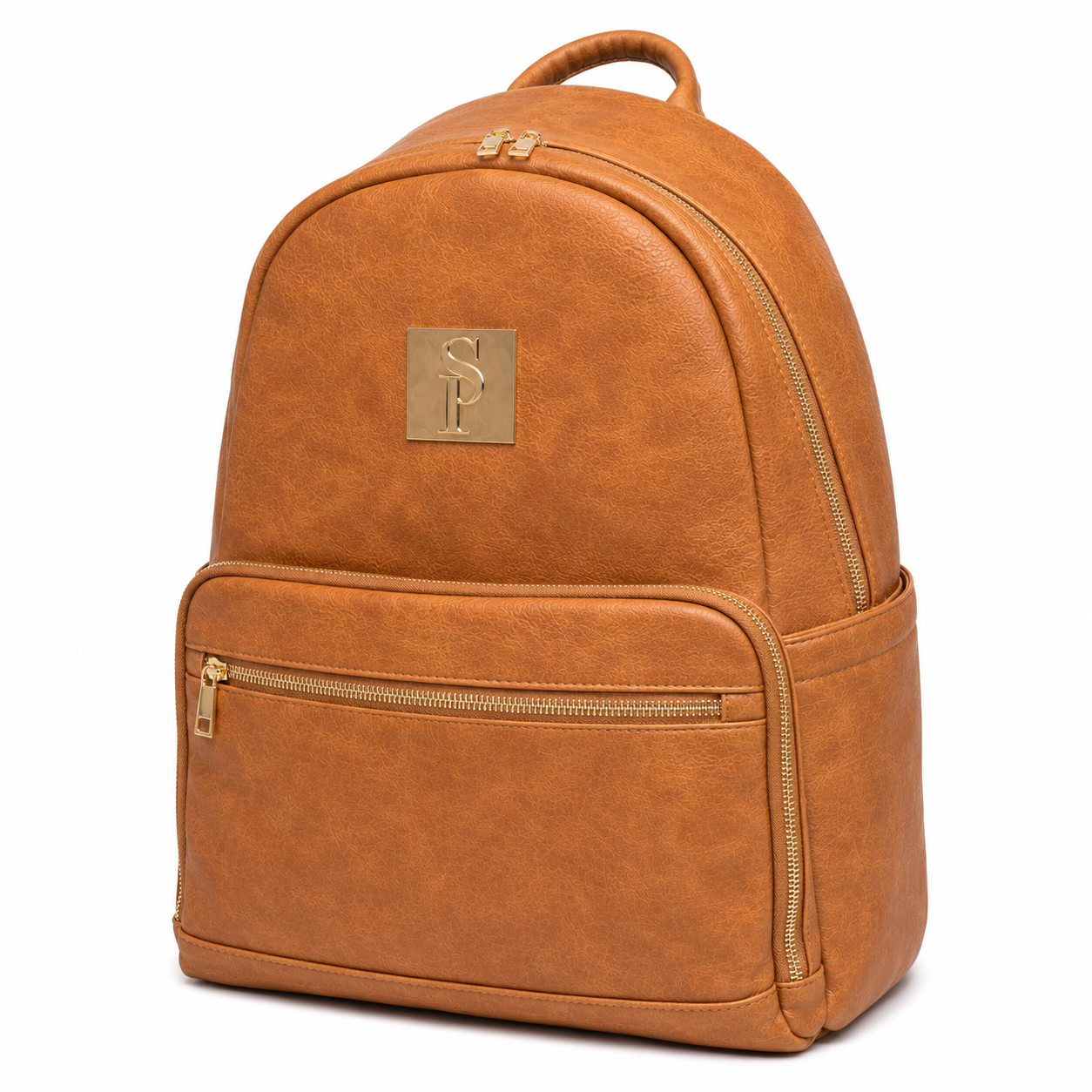 Brown Leather Carrier Backpack