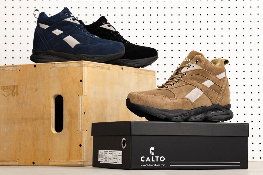 CALTO - S33594 - 4 Inches Taller (Black/Grey) - Sneakers