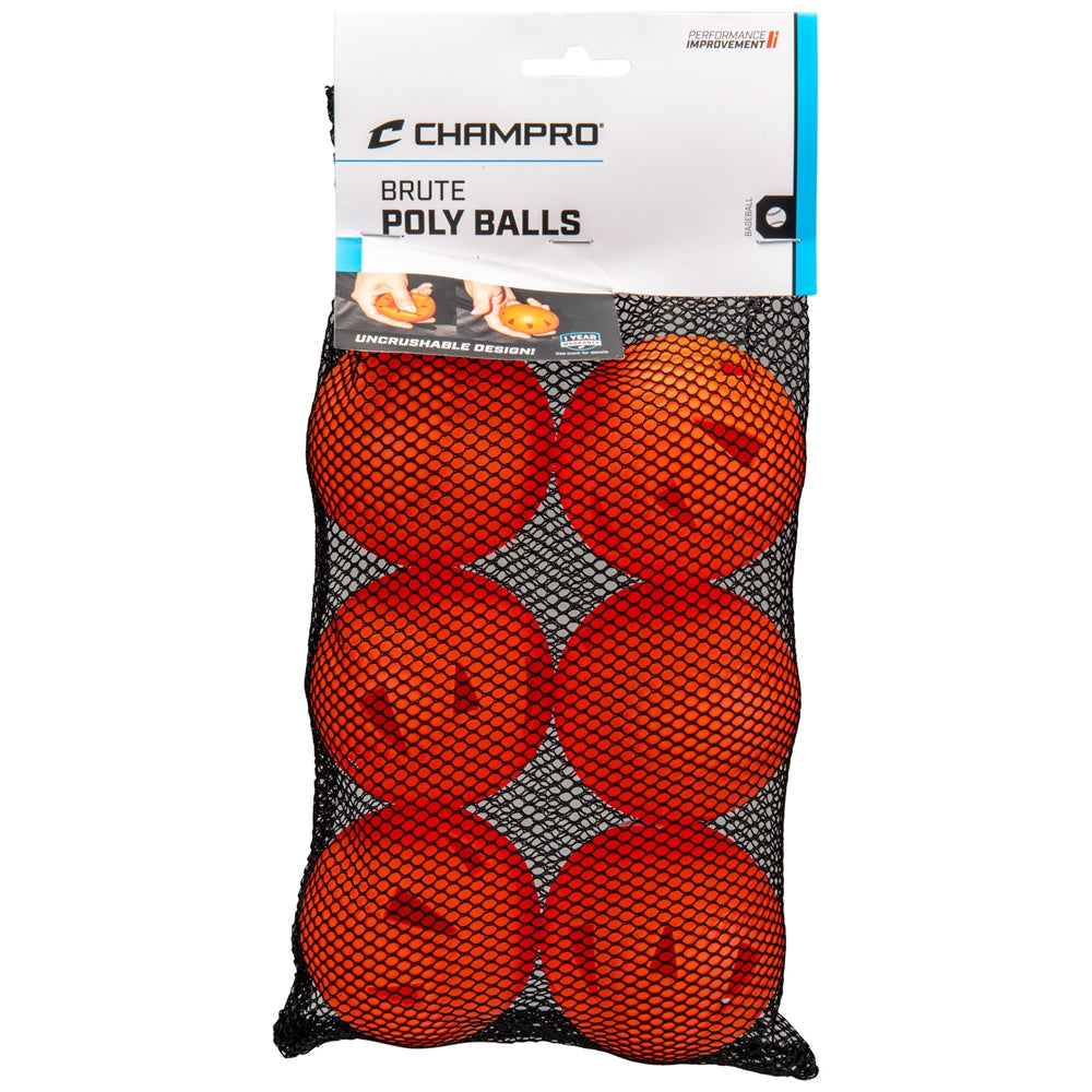 Champro Baseball Brute Training Poly Ball 6 Pack