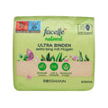 Facelle Extra Long Natural Ultra Thin Menstrual Pads - 10 Count - Soft, Vegan, & Dermatologically Tested for Sensitive Skin - Feminine Hygiene Pads