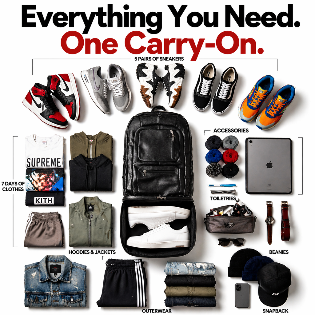 Black Leather Patented Carry On Backpack (Only 300 Made)