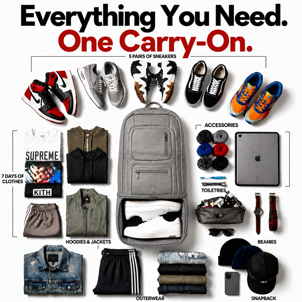 Grey Leather Carry-On Patented Backpack (Only 300 Made)