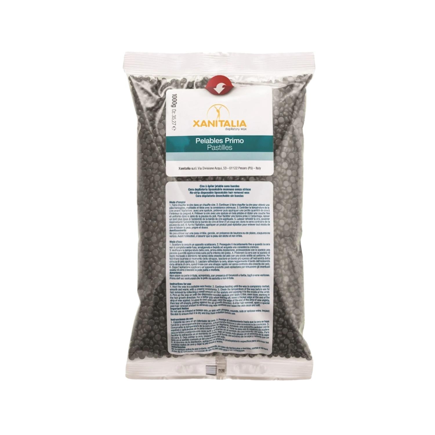 Xanitalia 1000g Black Pearl Wax for Hair Removal - Soyulabilir _nci A_da Siyah