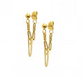 REYNA GOLD DUO LOOP CHAIN EARRINGS