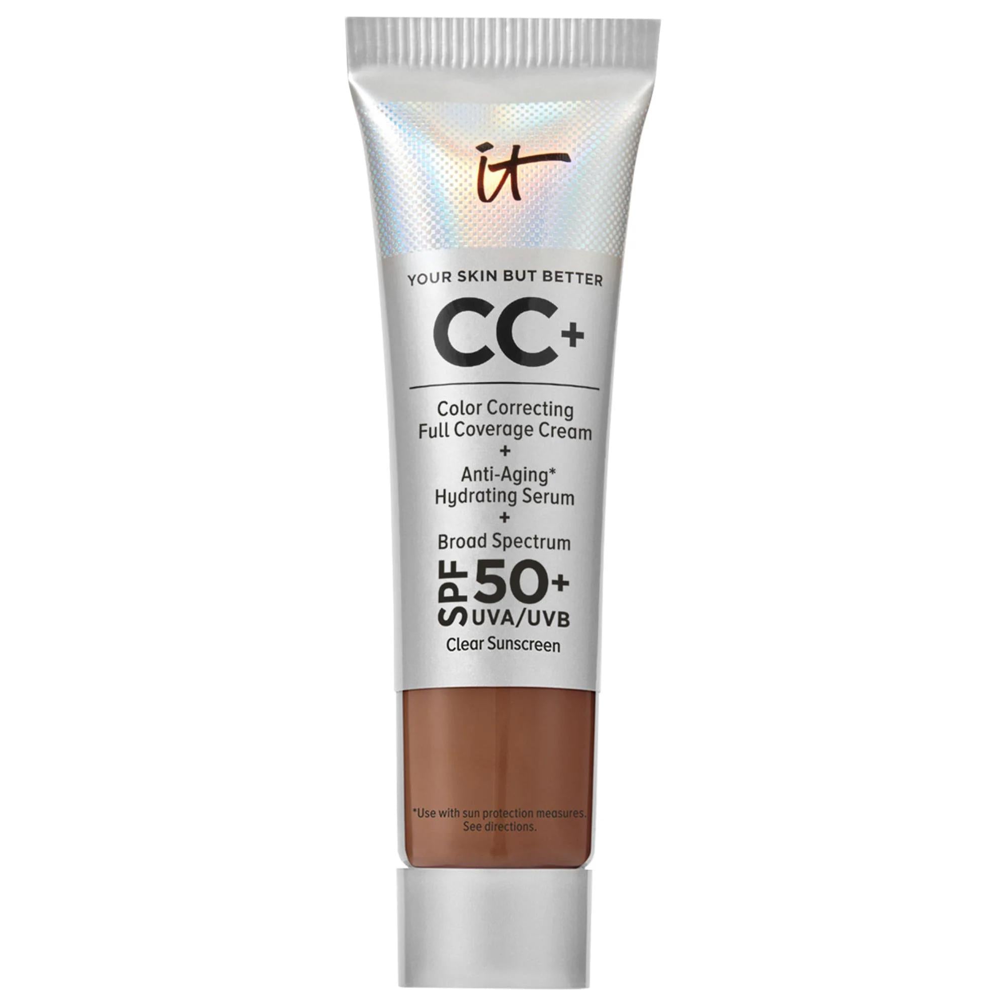 IT Cosmetics Mini CC+ Cream Full Coverage Color Correcting Foundation SPF 50+ | Hydrating, Anti-Aging & Vegan Full Coverage Foundation