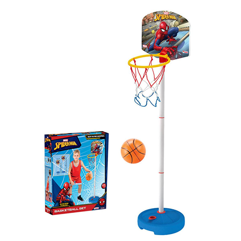 Dede Oyuncak Spiderman Kids Basketball Hoop Set - Adjustable Height, Safe & Fun Indoor/Outdoor Game for Children