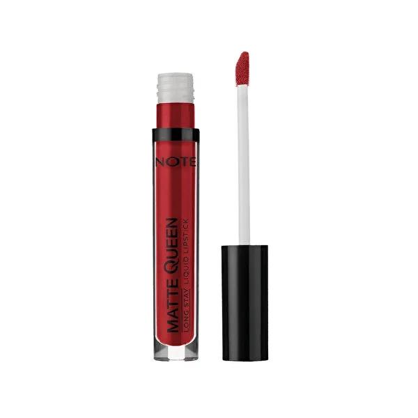 Note Matte Queen Majestic Red Liquid Lipstick: Long Lasting, Highly Pigmented Color for a Modern Matte Look