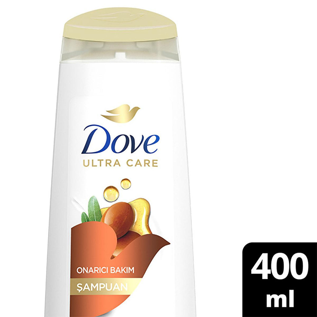 Dove Argan Oil Repair Shampoo - Deeply Nourishes Damaged Hair, Vegan & Natural - Paraben Free, Sustainable & Moisturizing - 13.53 fl oz