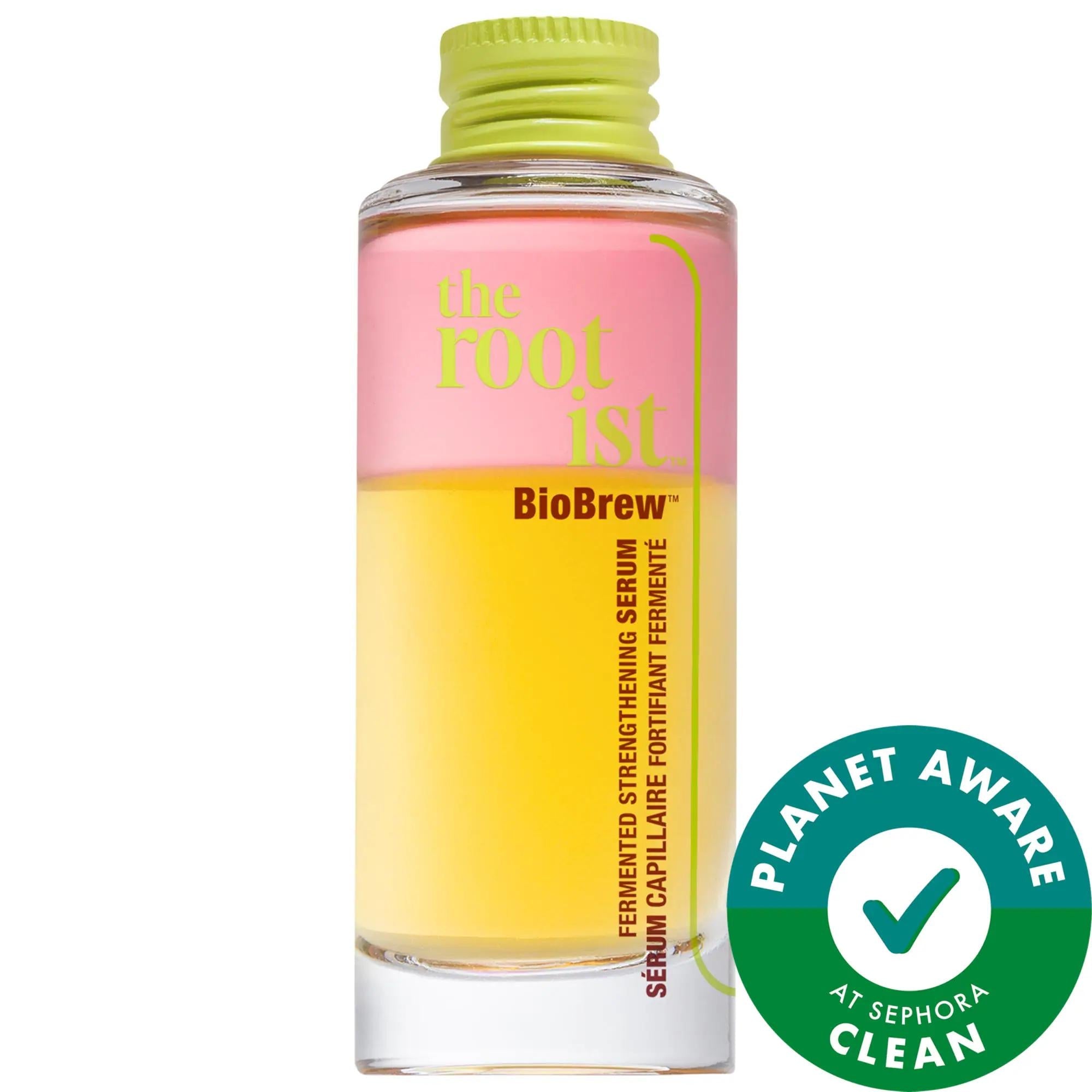 BioBrew Leave-in Hair Serum for Damage Repair - Heat Protection, Frizz Control & Scalp Health