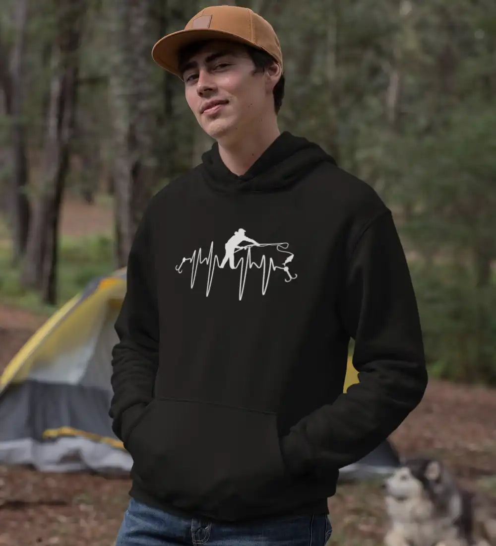 Fishing Heart Beat Unisex Hoodie