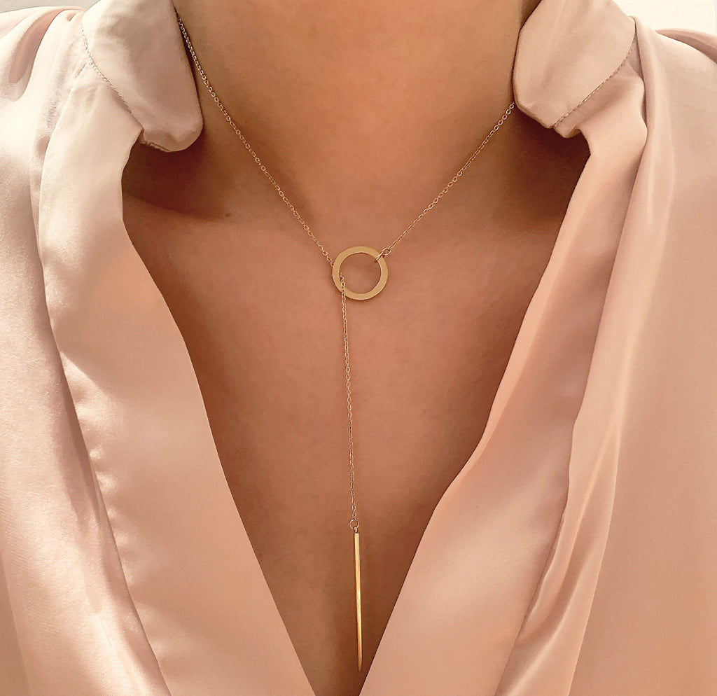 LANA LARIAT BAR CHAIN NECKLACE