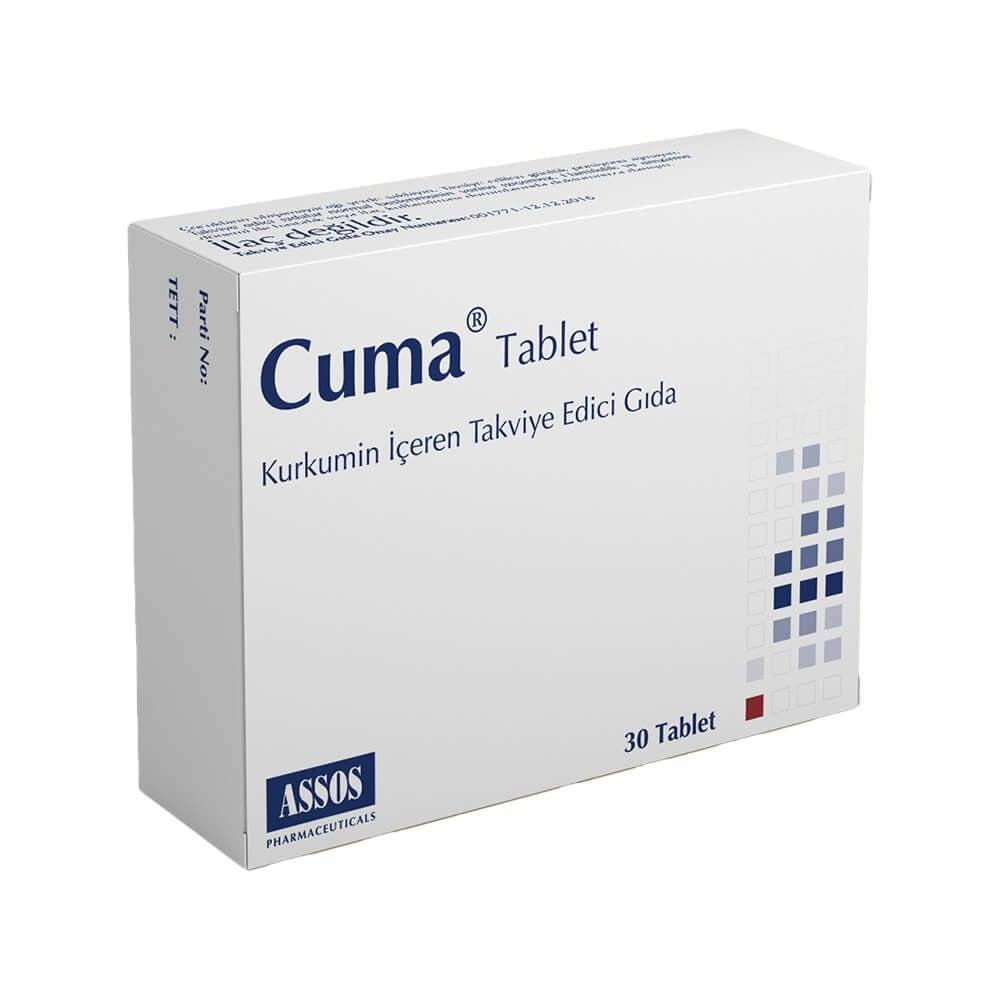 Curcumin Supplement by Cuma - 30 Tablets for Natural Anti-Inflammatory Support