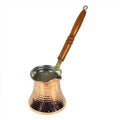 Turkish Coffee Pot (cezve/ibrik) With Wooden Handle - Medium 10 Oz  - B0114D5UBU