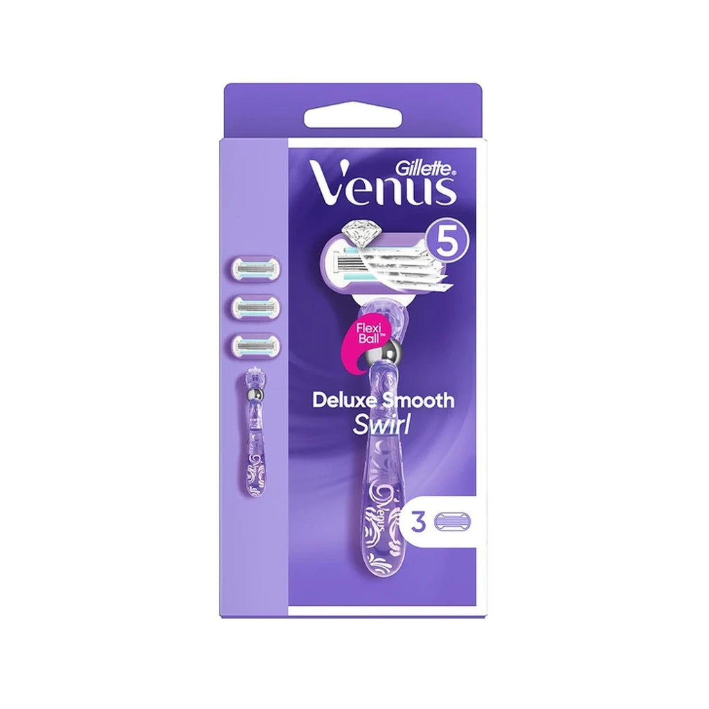 Gillette Gillette Venus Swirl Razor for Women - Smooth Shaving Experience with 3 Replacement Blades