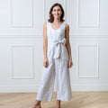 Tie-Waist Wide Leg Jumpsuit