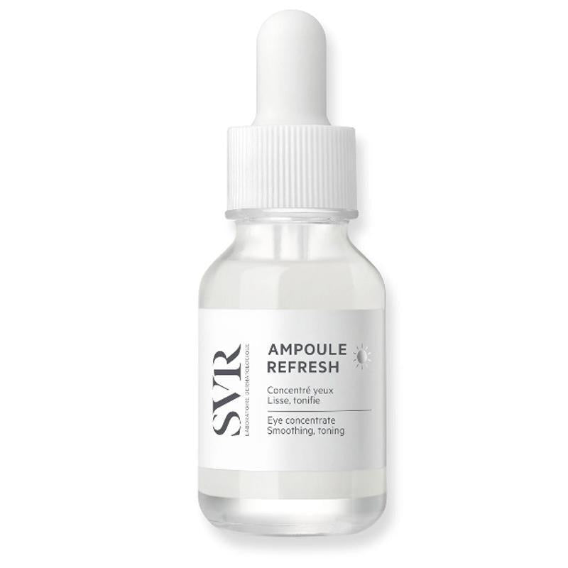 SVR Ampoule Refresh: Anti-Wrinkle Eye Cream - Reduce Fine Lines, Moisturize & Refresh Sensitive Skin - Caffeine + Metal Applicator