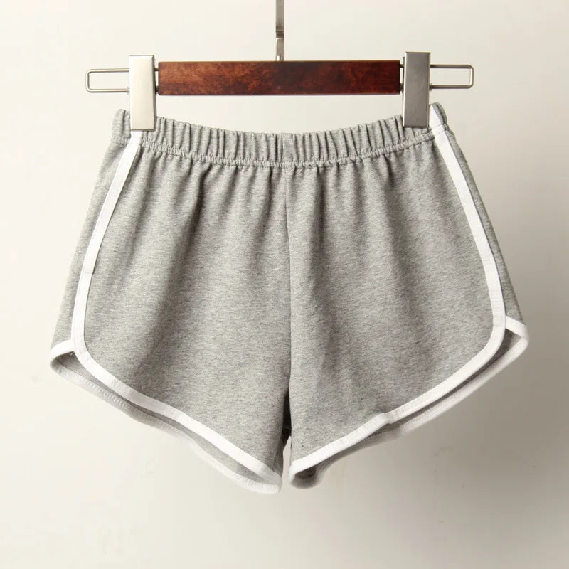 Sports Shorts Women Summer New Candy Color Anti Emptied Skinny Shorts Casual Lady Elastic Waist Beach Correndo Short Pants