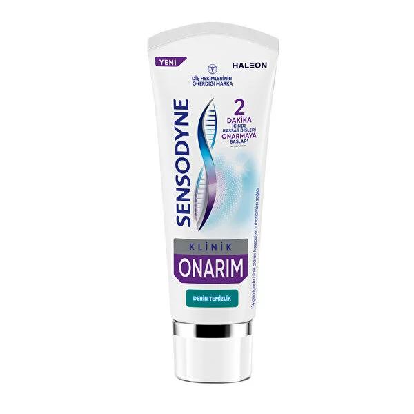 Sensodyne Clinical Repair Deep Cleaning Toothpaste: Rapid Sensitivity Relief & Enamel Repair with Novamin - Best Toothpaste for Sensitive Teeth