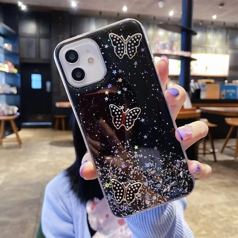 Diamond Butterfly Glitter Bling Samsung Case