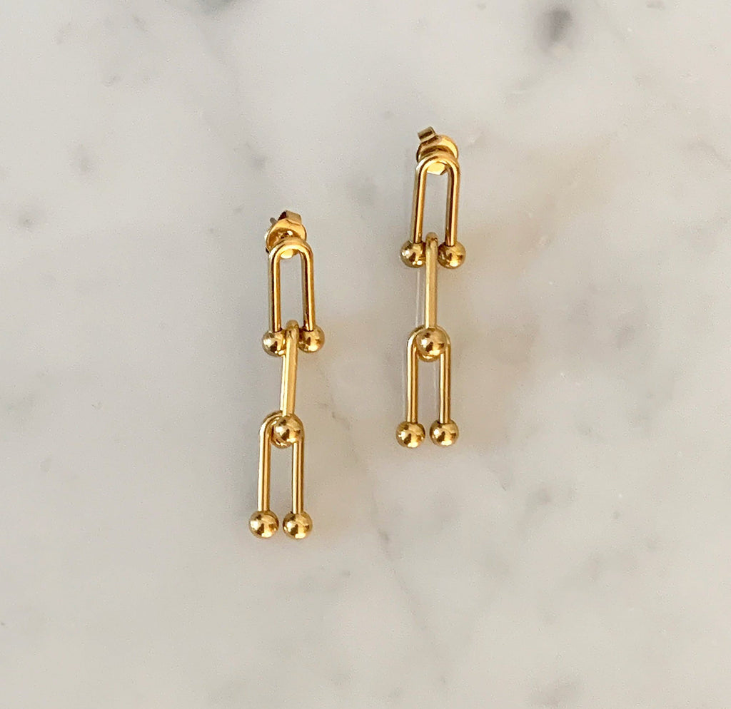 FLORENCE GOLD HARDWARE CHAIN EARRINGS