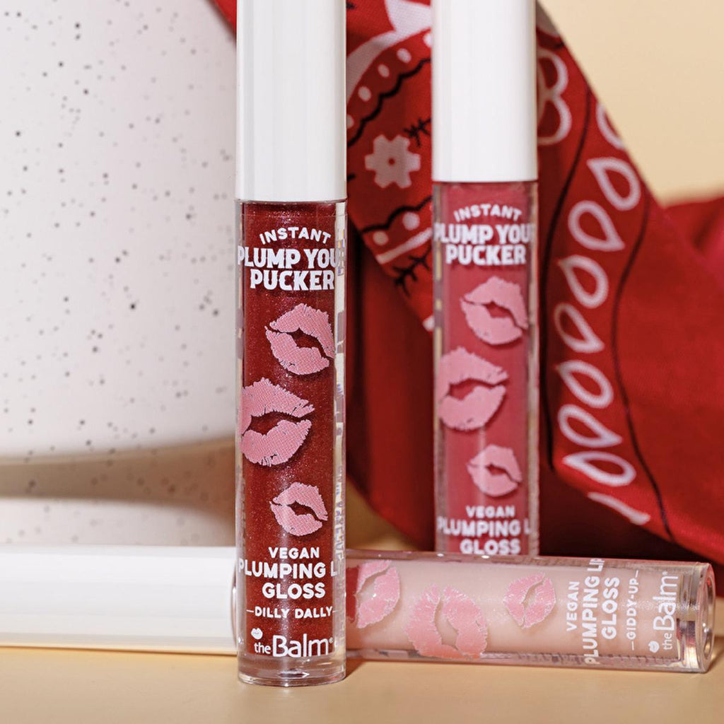 theBalm Instant Plump Your Pucker Lip Plumper Gloss: Get Fuller, Hydrated Lips Naturally. Vegan, Cruelty-Free, Non-Sticky, Available in 5 Stunning Shades