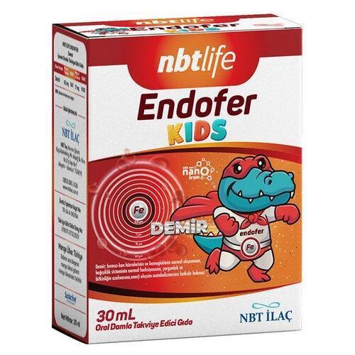 Nbtlife Endofer Kids Iron Supplement Drops: Support Healthy Growth, Vegan, Allergy-Free, Delicious Tutti Frutti Flavor, for Children & Infants
