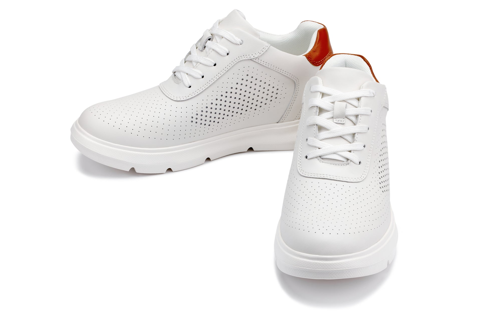 CALTO - J1581  - 2.6 Inches Taller (White) - Lightweight Casual Walkers