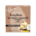 OGX Brazilian Keratin Therapy Solid Shampoo Bar: Smooth Frizzy & Curly Hair with Coconut Oil, Sulfate-Free, Plastic-Free - Equivalent to 700ml Liquid Shampoo