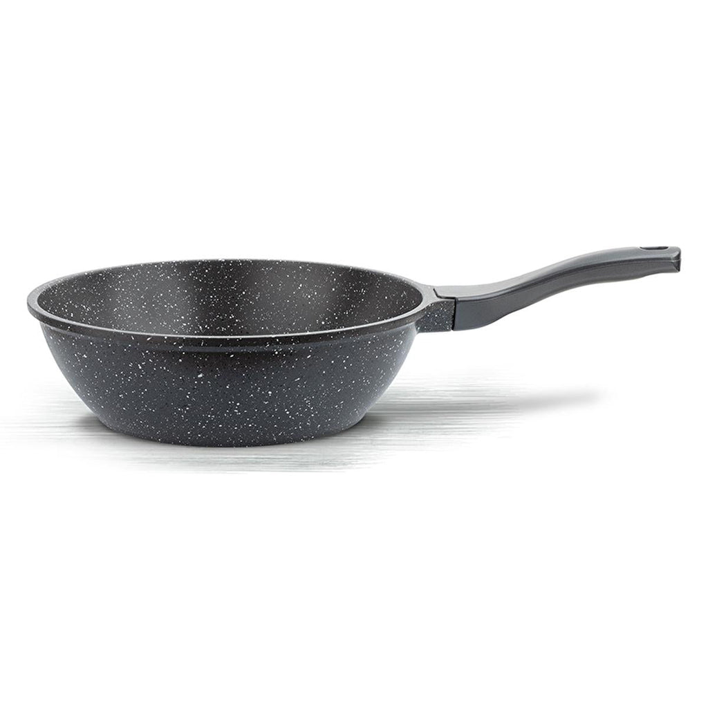 Thermoad 28cm Aluminum Die-Cast Wok Pan Tava - Energy Efficient, Lightweight, Non-Stick Granite Coated, PFOA & PFAS Free