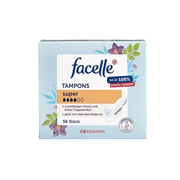 Facelle Super Tampons (56 Count) - Reliable Menstrual Protection, Extra Soft & Gynecologically Approved