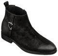 TOTO - K92081 - 3 Inches Taller (Nubuck Black) - Chelsea Ankle Boots