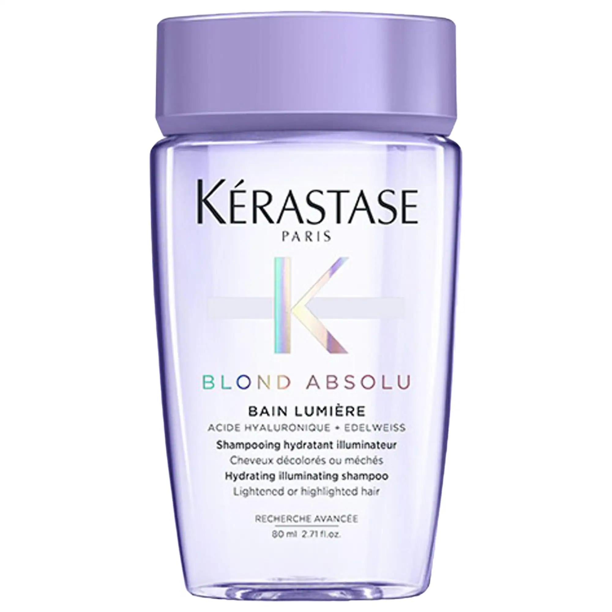 Kerastase Mini Blond Absolu Hydrating Illuminating Shampoo - Daily Hydration for Blonde Hair, Color Safe, Hyaluronic Acid