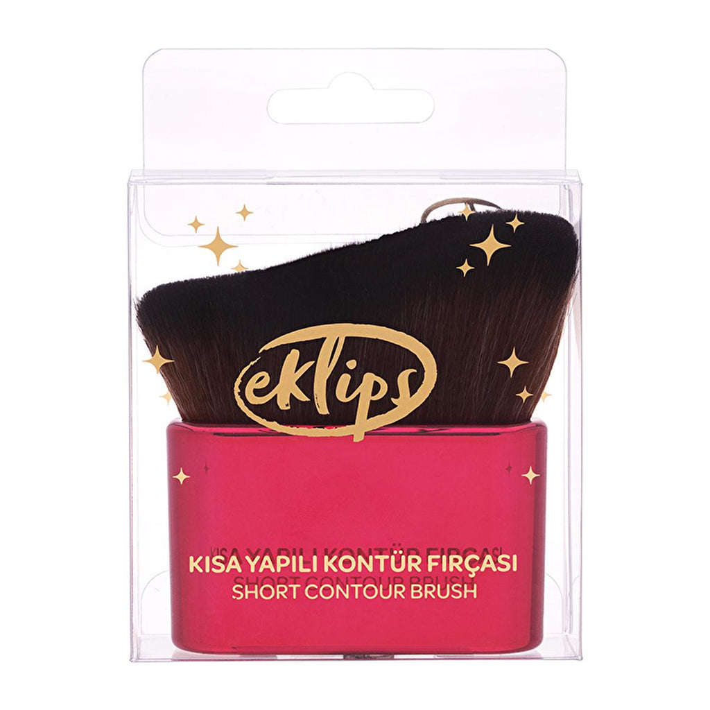 Eklips Contour Brush: Short Angled Makeup Brush for Flawless Face Sculpting - Achieve Natural, Smooth Definition Effortlessly