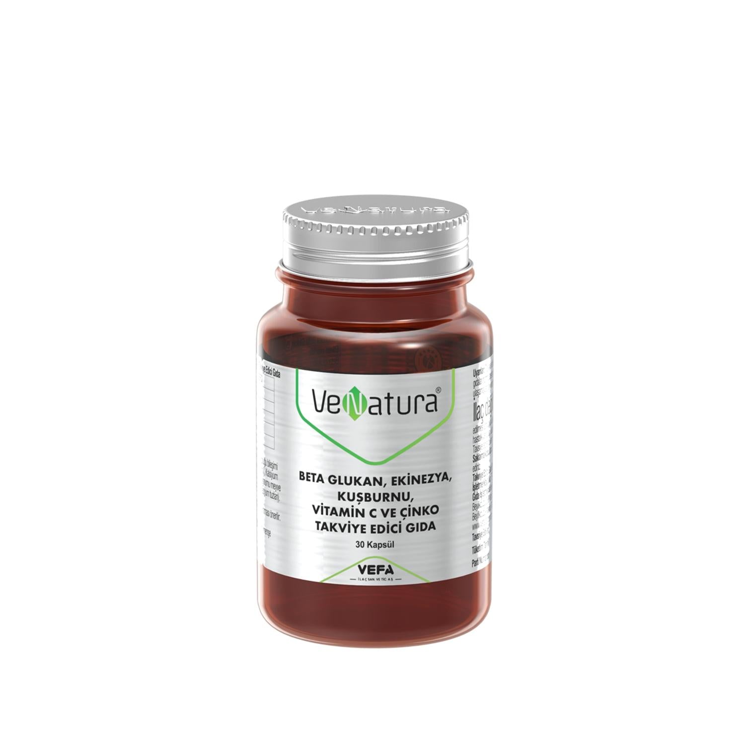 VeNatura Dietary Supplement - Immune Health Support with Beta Glucan, Echinacea, Rosehip, Vitamin C, and Zinc