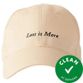 MERIT 'Less is More' Baseball Cap: 100% Cotton, Adjustable, Embroidered, Minimalist Style, Beige Cotton Hat