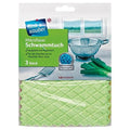 Flink & Sauber 3-Pack Microfiber Cleaning Sponge Cloth - Effective Multi-Surface Cleaning Tool, Machine Washable, 6.69 x 8.66 inches