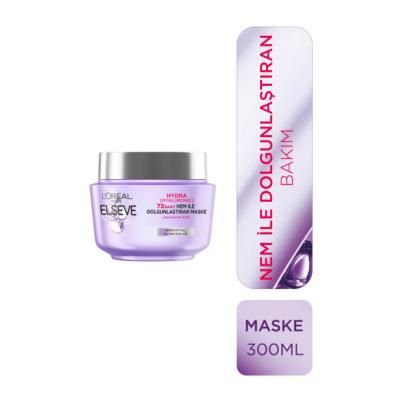Loreal Elseve Hydra Hyaluronic Acid Hair Mask: 72-Hour Hydration & Plumping for Dry Hair, Volumizing, Lightweight 300ml