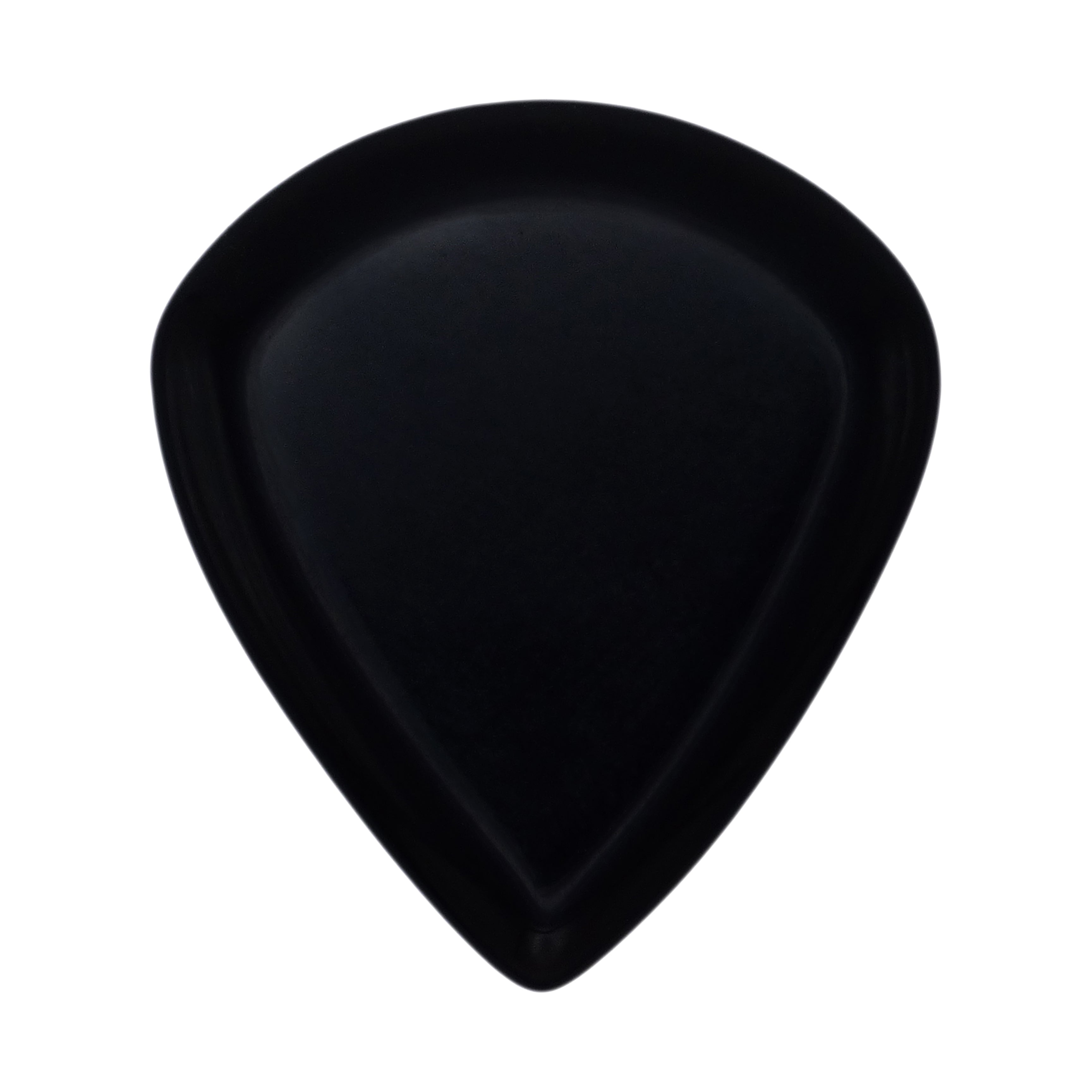 Black Obsidian Volcanic Glass Stone Guitar Or Bass Pick - 3.0 mm Ultra Heavy Gauge - Jazz Shape - Specialty Handmade Gemstone Exotic Plectrum