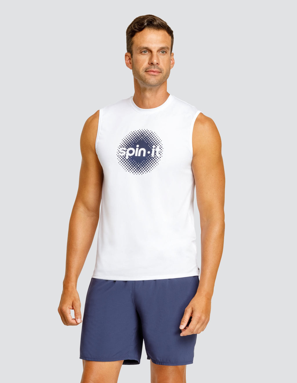 Josh Muscle Tank - Chalk White