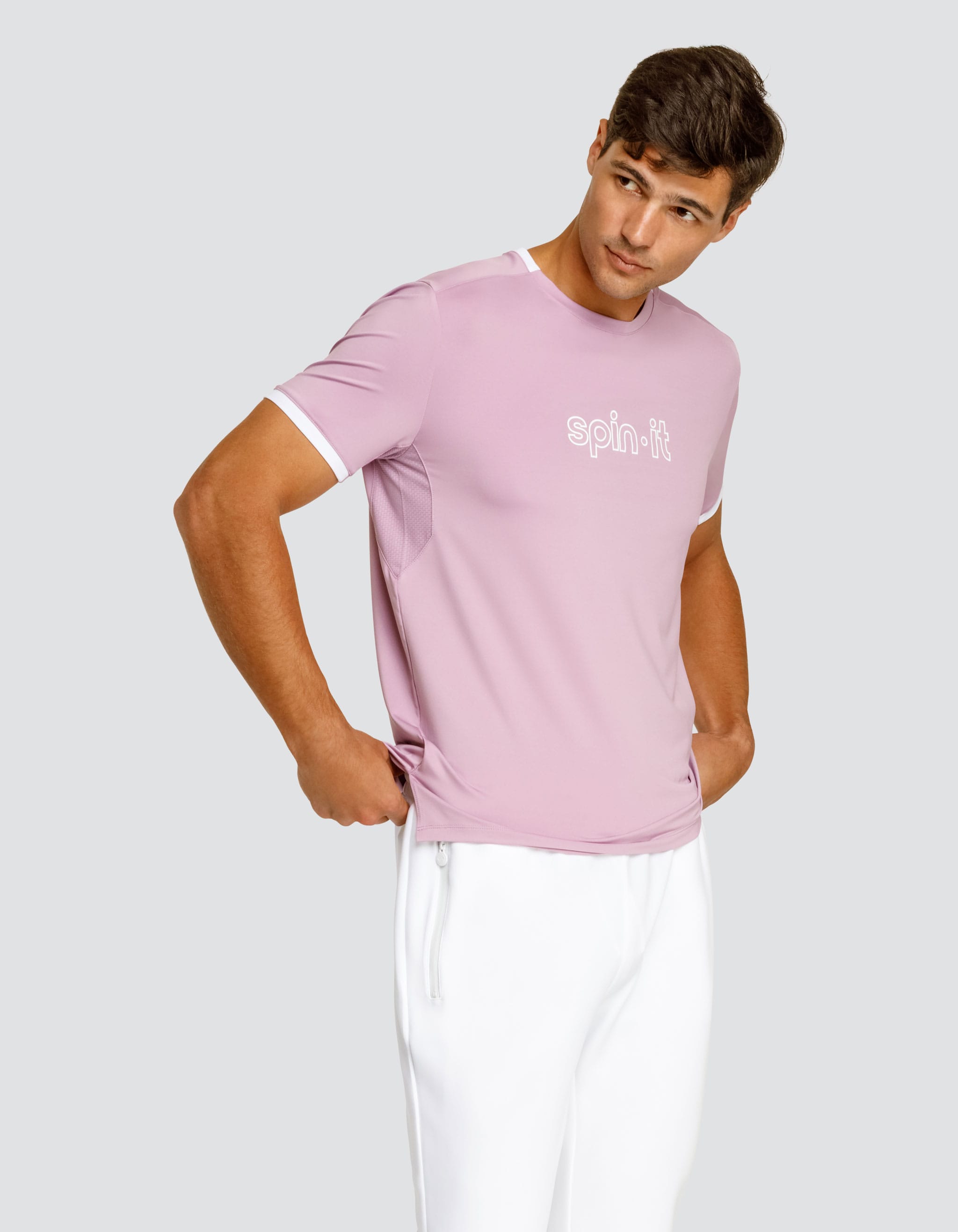 Ronaldo Short Sleeve Top - Lavender Mist