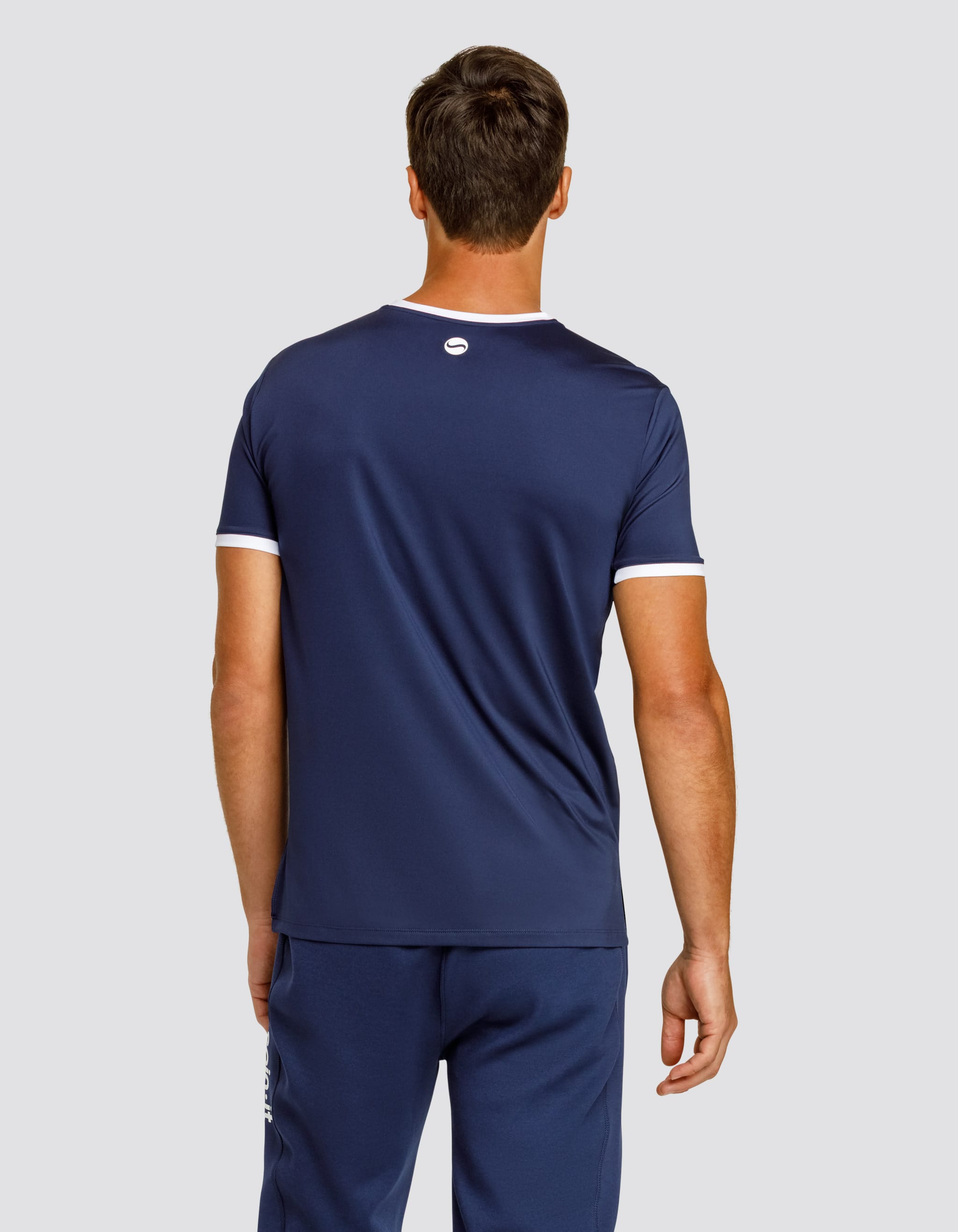 Ronaldo Short Sleeve Top - Navy Blue