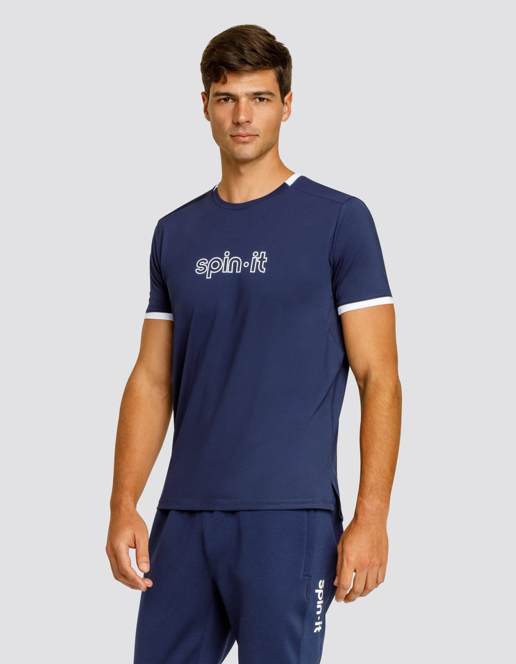 Ronaldo Short Sleeve Top - Navy Blue