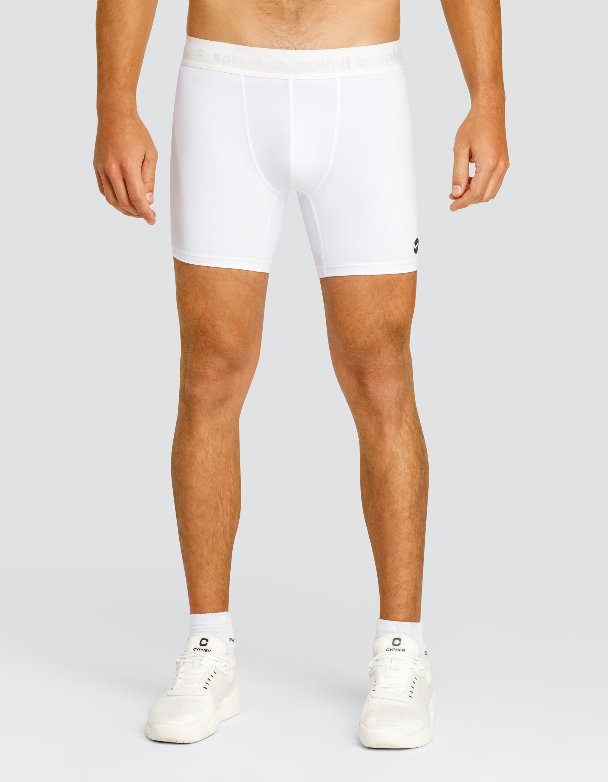 Kylian 6" Base Layer Shorts - Chalk White