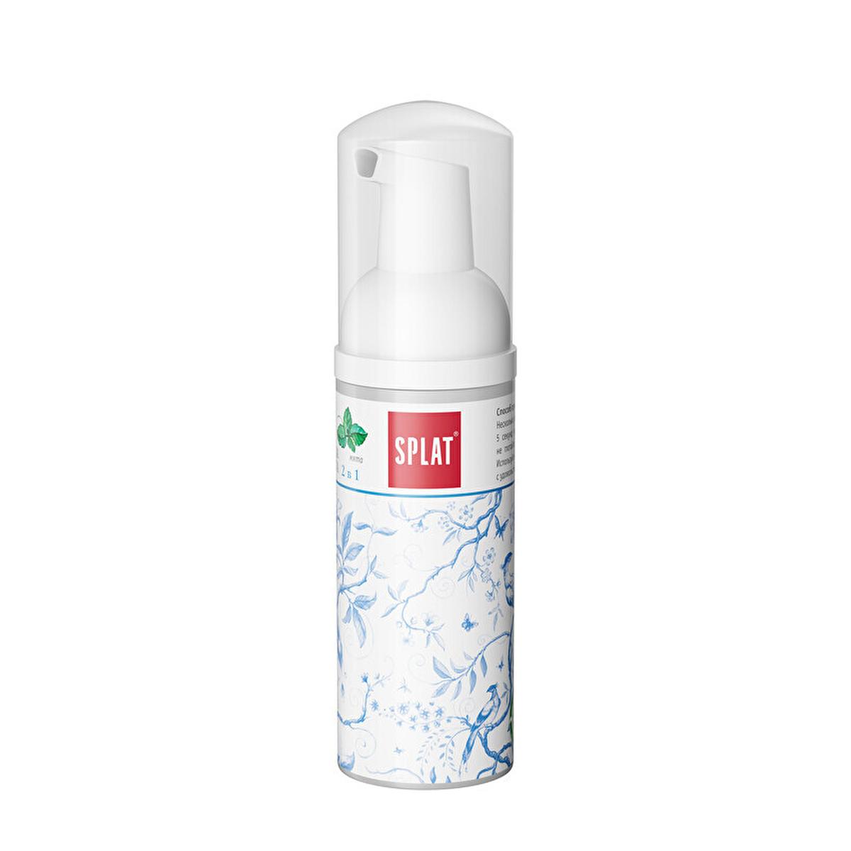 Splat Oral Care: 2-in-1 Mint Mouth Cleaning Foam | Rapid Teeth Cleaning, Cavity Protection, & Fresh Breath | On-the-Go Oral Hygiene